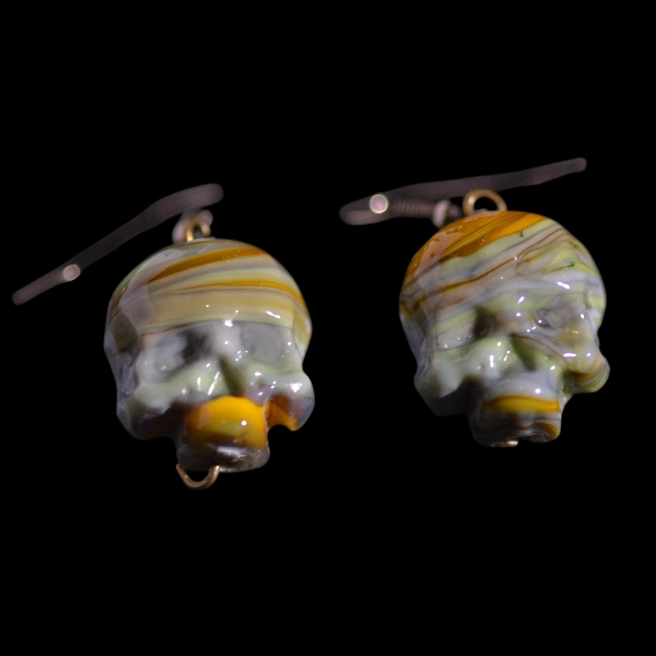 boucles d'oreilles crâne grisgris