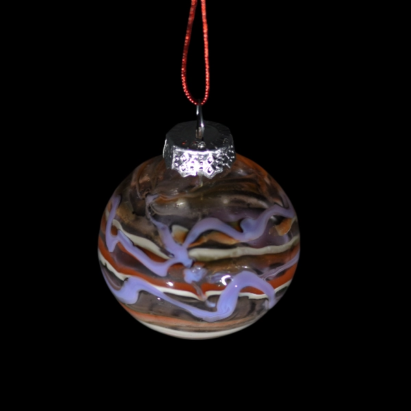 boules de Noël zizag purp