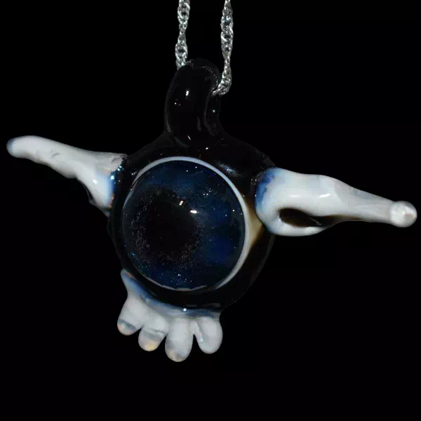 Pendentif en verre soufflé fait main - œil créature