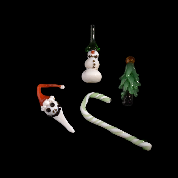 figurine en verre soufflé - modèle Noël lot