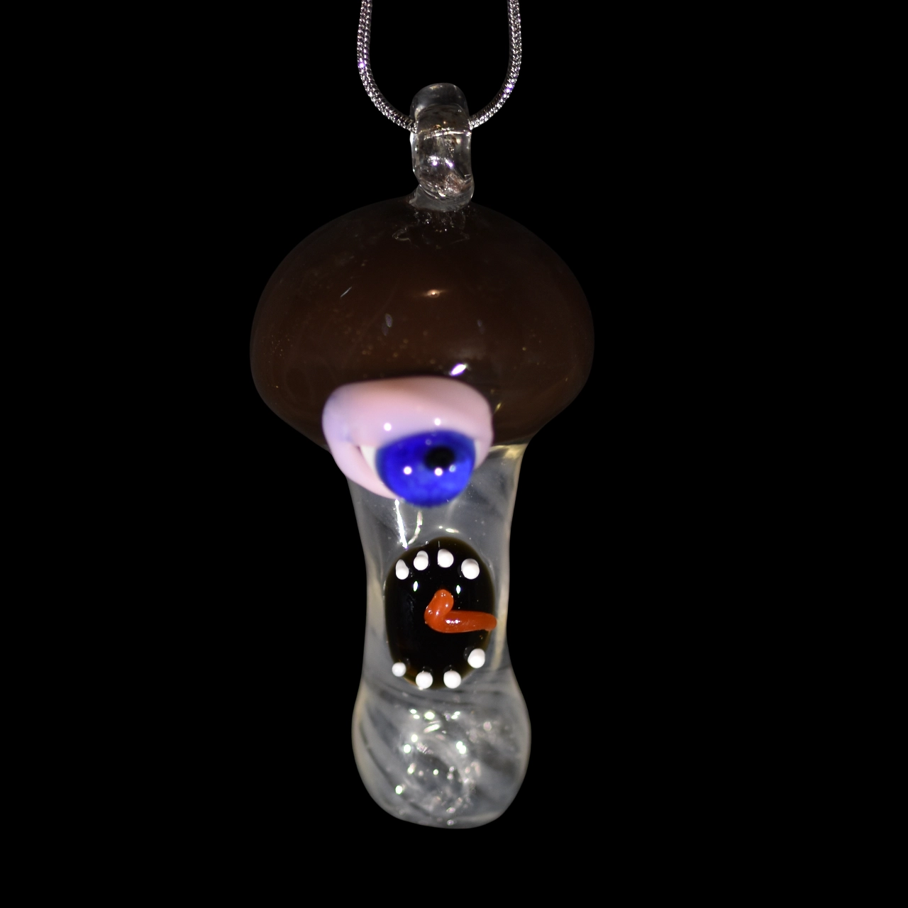 Pendentif en verre - Cèpe cyclope