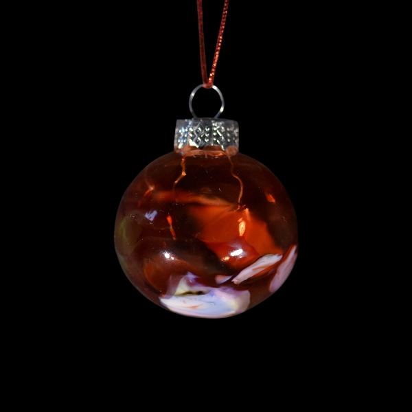 boules de Noël en verre - sang et rose