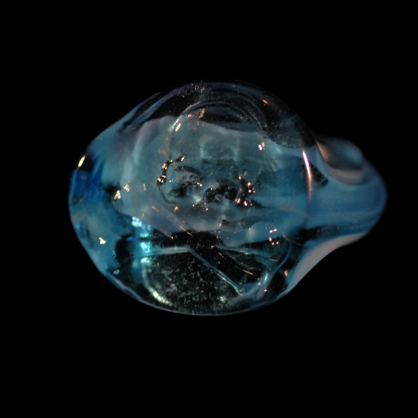 bague en verre skull sea